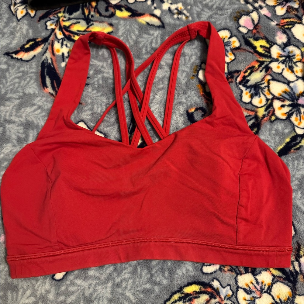 Lululemon Athletica Red Crossback Sports Bra